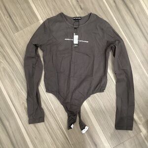 NWT Pretty Little Things Logo Print Bodysuit